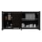 Tuhome 120 Wall Cabinet, Four Doors, Two Cabinets, Two Shelves, Black GLW5586 - alternate 2